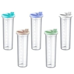 علبة بلاستيك للزيت وخلط البروتين و دريسنج السلطات متعددة الاستخدامات حجم 1 لتر بألوان متعددة