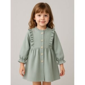 فستان بناتي لون أخضر