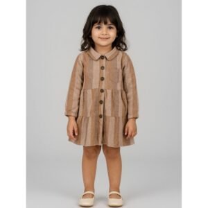 فستان بناتي لون بيج