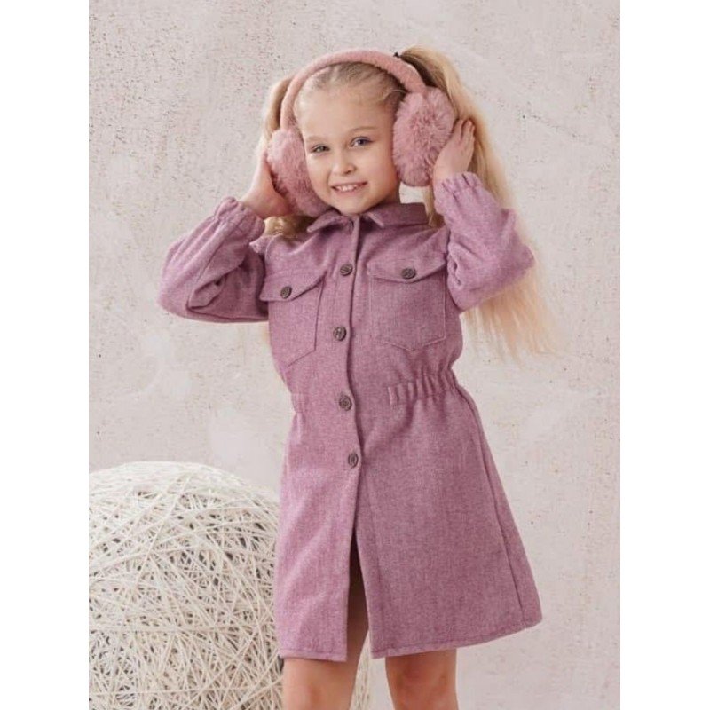 فستان بناتي لون زهري