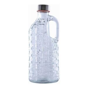 قارورة زجاج مع غطاء ستانلس