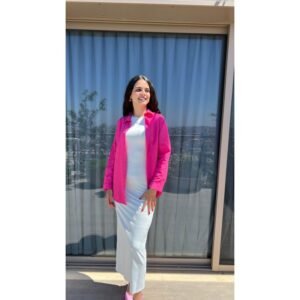 قميص ستاتي لون فوشي