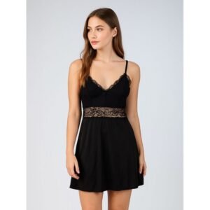 قميص نوم لانجري لون أسود