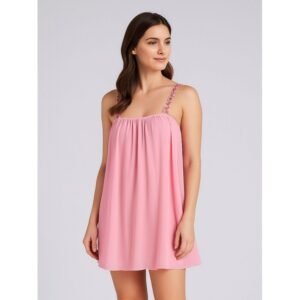 قميص نوم لانجري لون زهري