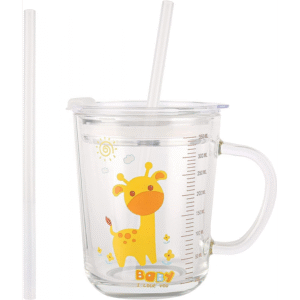 كاسة زجاج مع غطاء 350 مل