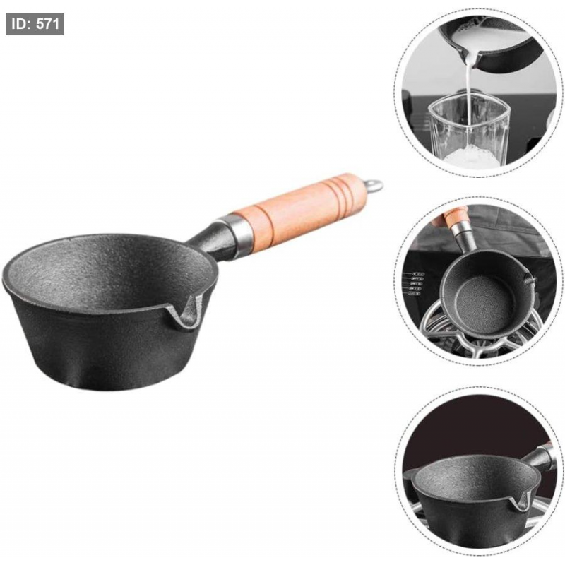 كسرولا صغير مقبض خشبي