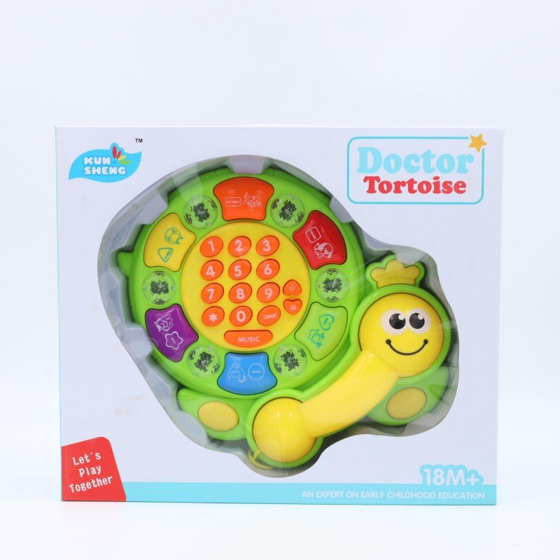 لعبة تلفون أطفال مع أصوات تعلمية لون أخضر
