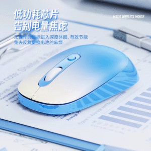 ماوس لاسلكي بولاتوث يشحن شحن type c لون ازرق