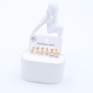 مجموعة مكونة من 3 حلوق شكل دائري كريستال