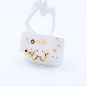 مجموعة مكونة من 6 حلوق لون ذهبي