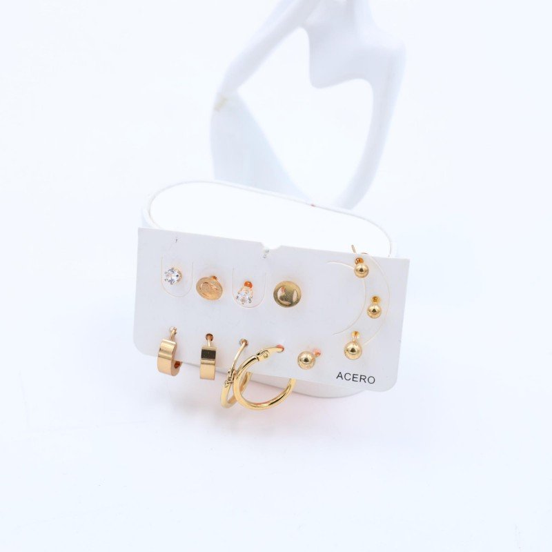 مجموعة مكونة من 6حلوق لون ذهبي