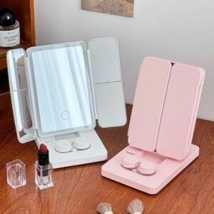 مرآة مكياج مع إضاءة ليد حرارية USB