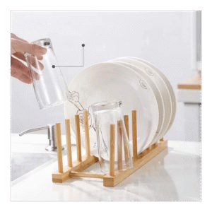 منظم صحون بامبو