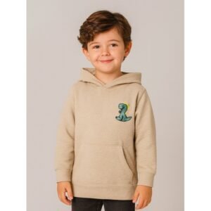 هودي ولادي بأكمام طويلة لون بيج