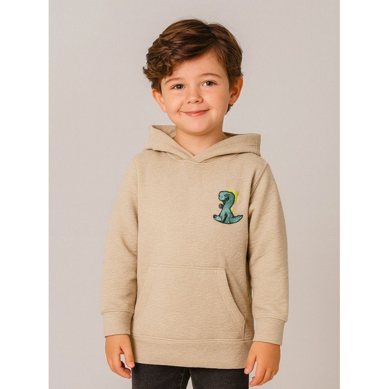 هودي ولادي بأكمام طويلة لون بيج