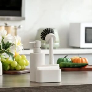 [19881001] طقم اكسسوار مجلى مطبخ 3 قطع ZEN WHITE