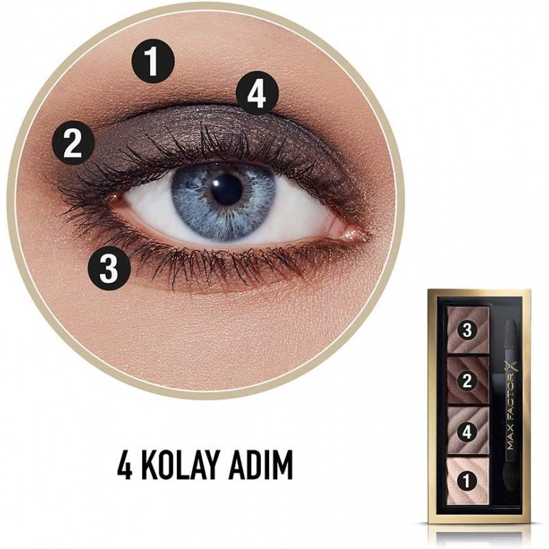 Max Factor SMOKEY EYE MATTE DRAMA KIT EYESHADOW PALETTE 30 SMOKEY ONYX - Image 4