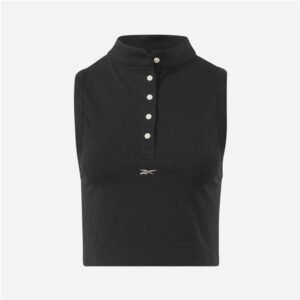 Reebok Women's Classics Cropped Fitted Jersey Tank Top