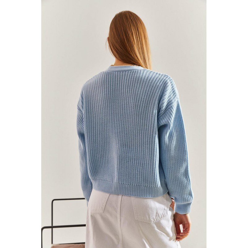 جرزة ستاتي شتوي لون أزرق فاتح