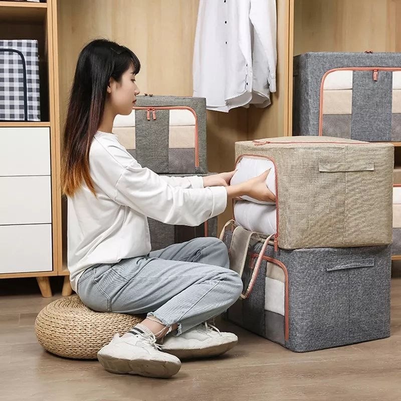 صندوق تخزين متعدد الاستعمالات بتصميم مستطيل حجم 42×60 سم