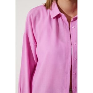 قميص ستاتي لون زهري