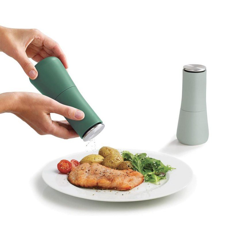 مطحنة ملح وفلفل مع شفرات طحن سيراميكية قابلة لإعادة التعبئة يدوية - Image 4
