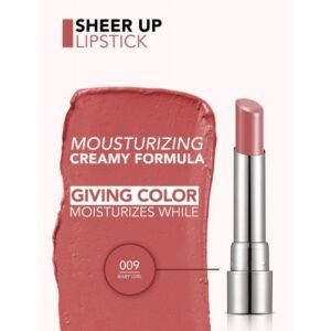 009 Sheer Up Lipstick أحمر شفاه مرطب لامع (وردي)