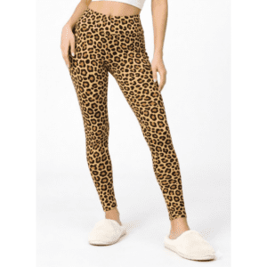 بنطلون مخمل ناعم ستاتي مخطط لون جلد النمر