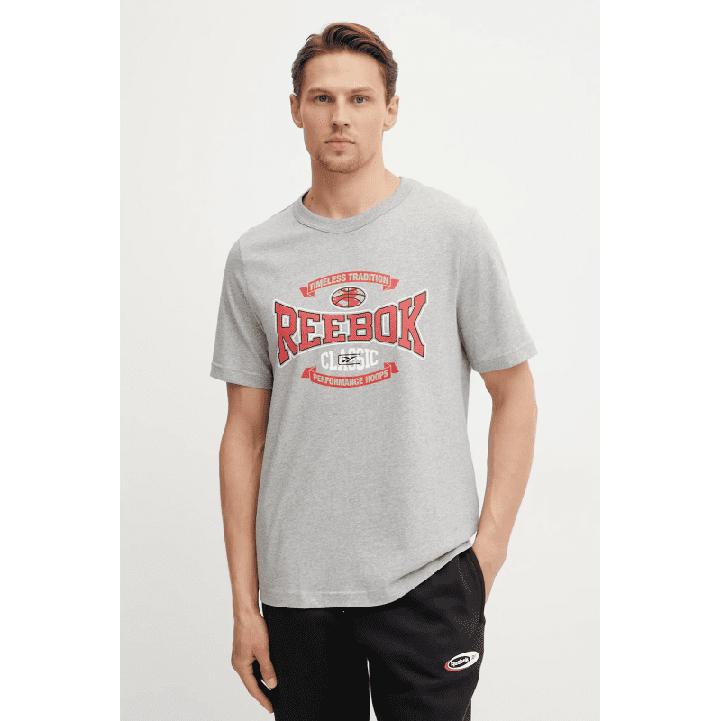 Reebok Mens' Graphic Series Tradition T-Shirt - Silver