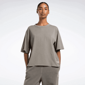 Reebok Women's Classics Natural Dye Boxy Tee- Beige