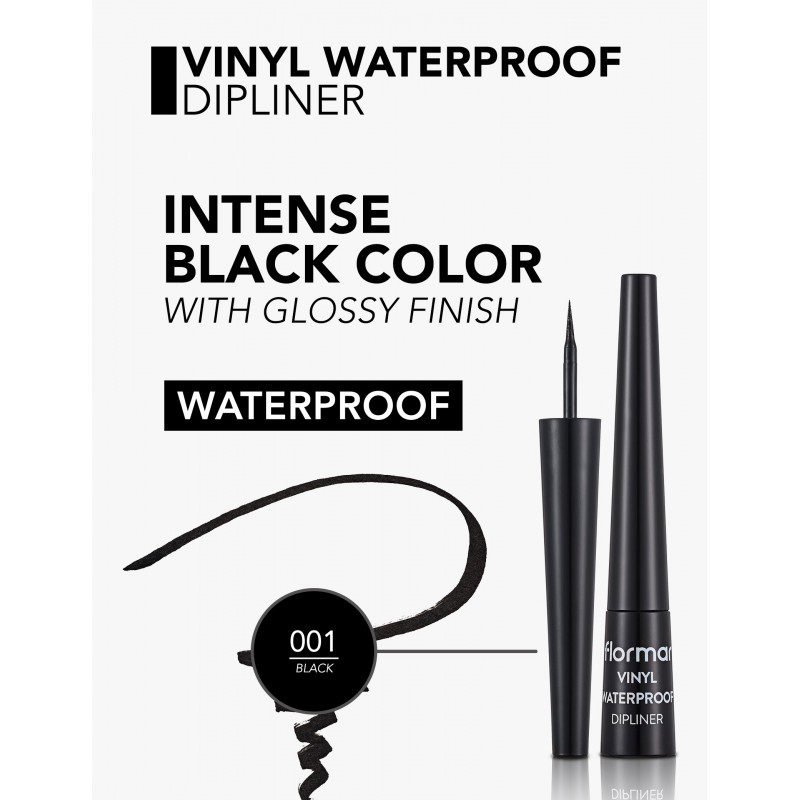 Vinyl Waterproof Dipliner Black ايلاينر من فلورمار