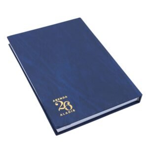 أجندة 2026 جلد سادة من الأديب لون كحلي مقاس 17.5*24.5 سم حجم كبير