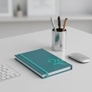 أجندة 2026 من أديب بتصميم مموج لون اخضر مقاس 12*17 سم