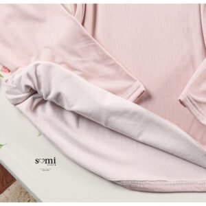 بجامة نسائية قطعتين لون زهري