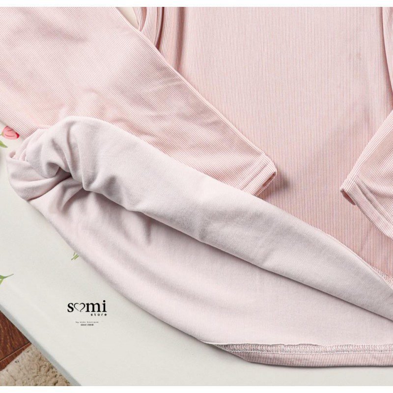 بجامة نسائية قطعتين لون زهري