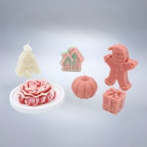 بكج شموع كريسماس معطرة عدد 6 مع كوستر هدية