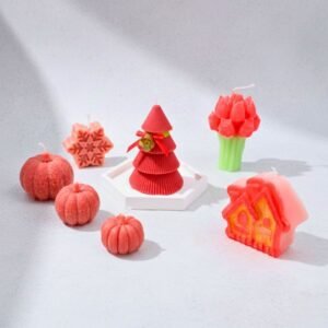 بكج شموع كريسماس معطرة عدد 7 مع كوستر هدية