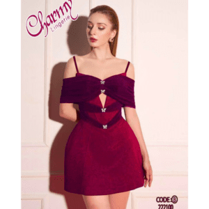 بيبي دول مخمل ستاتي لون خمري