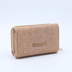 جزدان DOUBLE ELEGANCE حجم وسط لون مشمشي