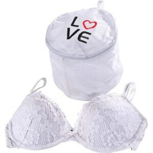 حافظة لغسيل الملابس الداخلية لون أبيض من وينكو