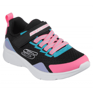 حذاء سكيتشرز ميكرو سبيس برايت ريتروس للأطفال لون أسود وزهري-Skechers Kids' Microspec - Bright Retros Shoes
