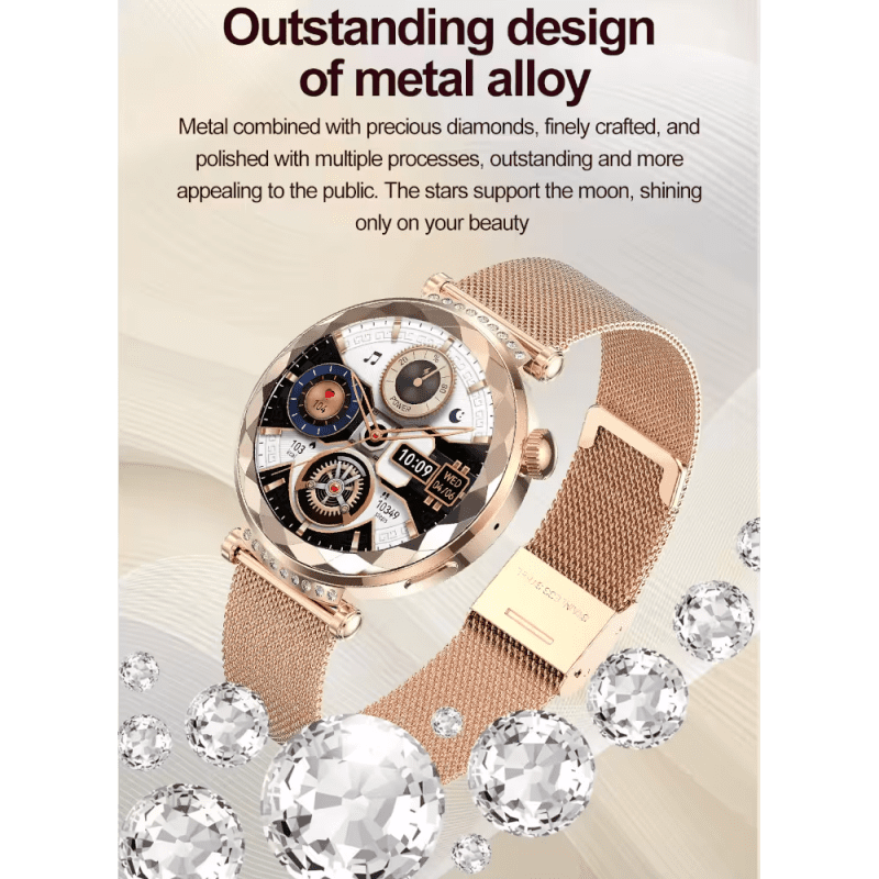 ساعة ذكية للنساء لون فضي