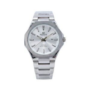 ساعة شبابي أنيقة و مميزة مع ذراع معدن اللون فضي و ابيض من ماركة FJ مع كفالة سنتين ضد تغير اللون