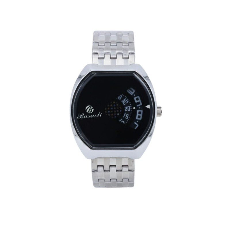 ساعة يد شبابية لون فضي