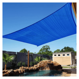 شادر ظل خارجي مقاوم للشمس مقاس 4×6 متر لون أزرق