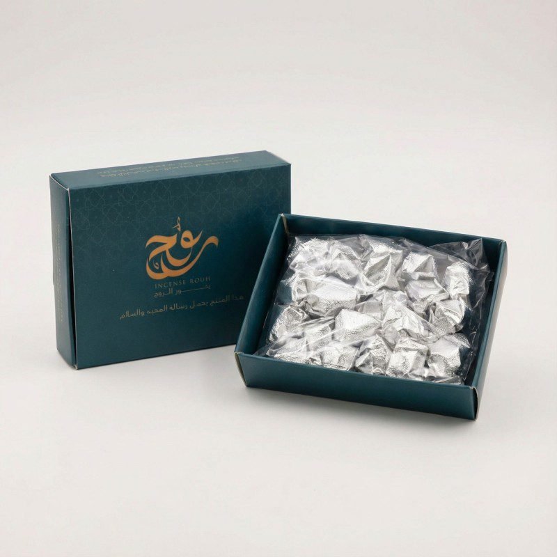 قوالب بخوربرائحه الياسمين من بخور الروح حجم 50غم