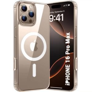 كفر حماية شفاف ماج سيف يدعم الشحن اللاسلكي آيفون 16 برو ماكس