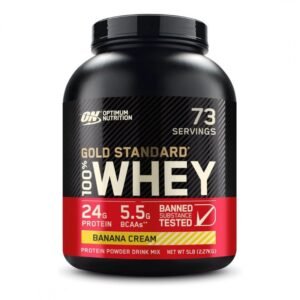 Optimum Nutrition Gold Standard 100% Whey Protein Powder Banana Cream 5 LB ( 2.27kg )