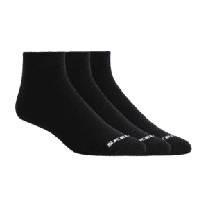 Skechers Mens' ANKLE 1/4 Trio (3 Pair) Socks (41-46)-Black