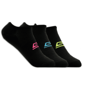 Skechers Womens' No Show Stretch (3 Pair) Socks (36-41)-Black